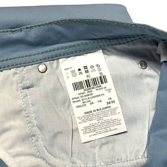 Brax Feel Good Cooper Fancy Regular Fit Straight Leg Pants Blue Men's Size 34x27 - Picture 8 of 8